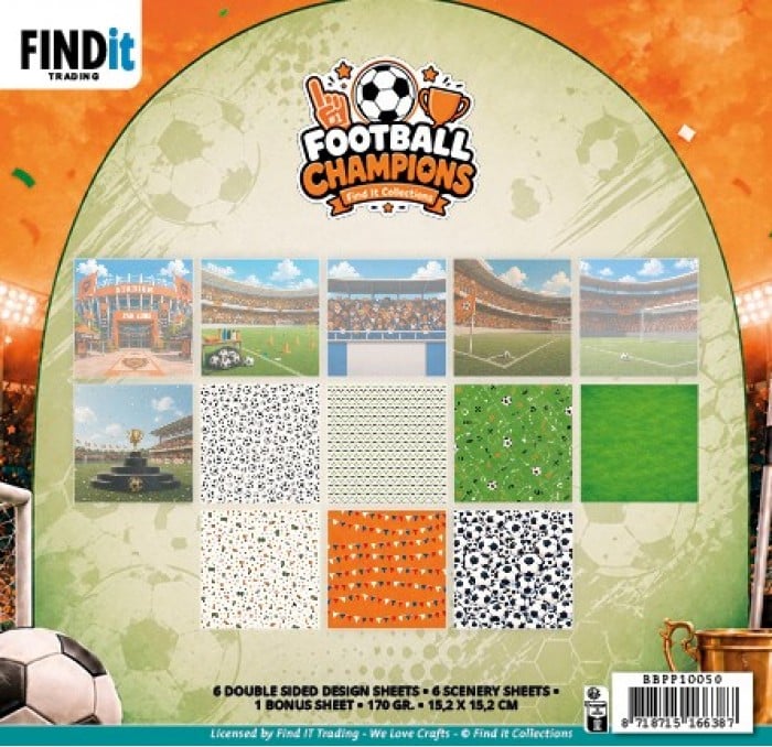 Paperpack - Find It Collection - Football Champions 15,2 x 15,2 cmBBPP10050