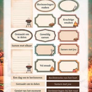Berrie's Beauties Scrapbook Labels - Grillmasters - NL BBSL004