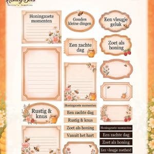 Berrie's Beauties Scrapbook Labels - Sweet Honey Bees - NL BBSL006