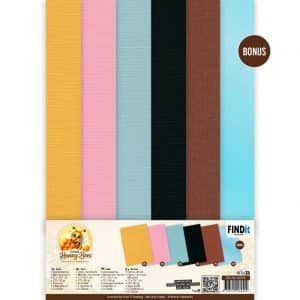 Linen Cardstock Pack - Berries Beauties - Sweet Honey Bees - A4 BB-A4-10036