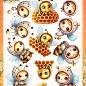 3D Cutting Sheet - Berries Beauties - Sweet Honey Bees - Honeycomb Friends CD12472