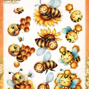 3D Cutting Sheet - Berries Beauties - Sweet Honey Bees - Golden Garden CD12473