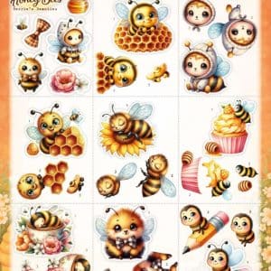 Cutting Sheet - Berries Beauties - Sweet Honey Bees - Mini CD12476