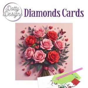 Doty Designs Diamond Cards - Forever Love Rose Bouquet DDDC1224