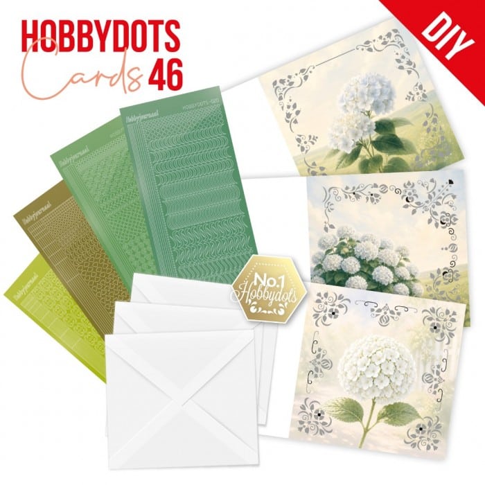 Hobbydots Cards 46 - White Hydrangea DODOPP046