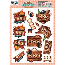 3D Pushout Sheet - Berries Beauties - Grillmasters - Backyard Feast  SB11124