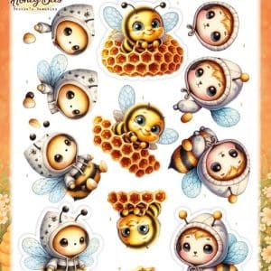 3D Pushout Sheet - Berries Beauties - Sweet Honey Bees - SB11128Honeycomb Friends