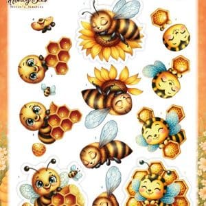 3D Pushout Sheet - Berries Beauties - Sweet Honey Bees - Golden Garden SB11129