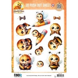 3D Pushout Sheet - Berries Beauties - Sweet Honey Bees - Little Buzzers SB11131