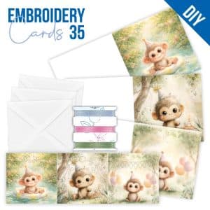 Stitch and Do Cards 35 - Birthday Monkey STDOPP035