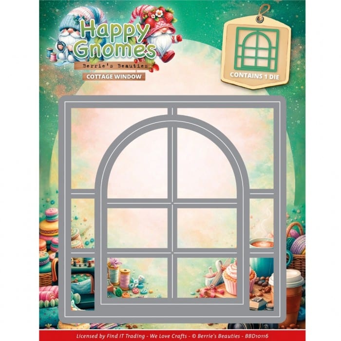 Dies - Berries Beauties - Happy Gnomes - Cottage Window BBD10116