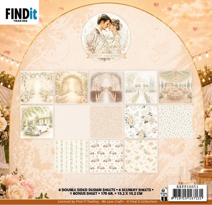 Paperpack - Wedding Elegance - 15,2 x 15,2 cm BBPP10051
