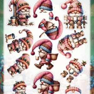 3D Cutting Sheet - Berries Beauties - Happy Gnomes - Coffee & Clicks CD12479
