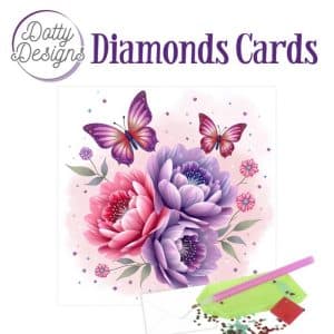 Doty Designs Diamond Cards - Butterfly Peony Dream DDDC1223