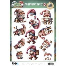 3D Pushout Sheet - Berries Beauties - Happy Gnomes - Coffee & Clicks  SB11134