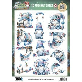 3D Pushout Sheet - Berries Beauties - Happy Gnomes - Sew Much Love  SB11135