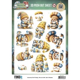 3D Pushout Sheet - Berries Beauties - Happy Gnomes - The Tiny BakerSB11136