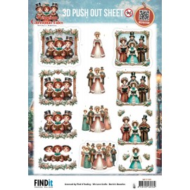 3D Pushout Sheet - Berries Beauties - Victorian Christmas Tales - A Christmas Serenade SB11139