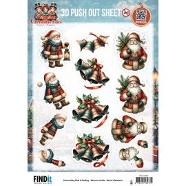 3D Pushout Sheet - Berries Beauties - Victorian Christmas Tales - Timeless Christmas Bells SB11140