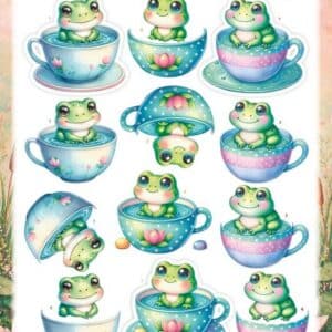 3D Pushout Sheet - Berries Beauties - Joyful Hoppers - A Cup Of Frog SB11146
