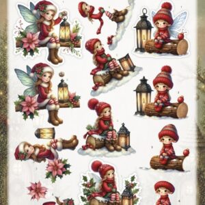 3D Cutting Sheet - Berries Beauties - Fairy Christmas - Lantern CD12497