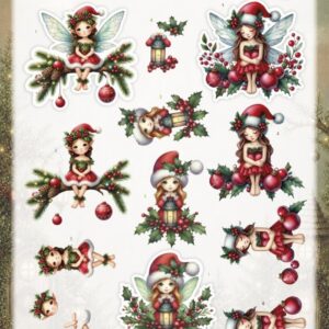 3D Cutting Sheet - Berries Beauties - Fairy Christmas - Christmas Fairy CD12498