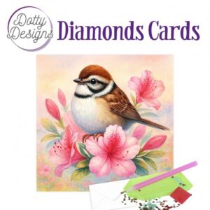 Doty Designs Diamond Cards - Blush Blossom Sparrow DDDC1218