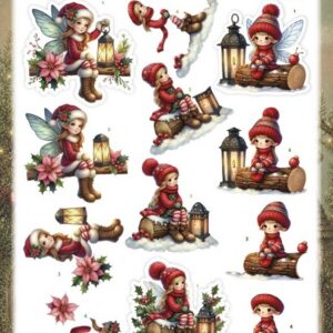 3D Pushout Sheet - Berries Beauties - Fairy Christmas - Lantern SB11149