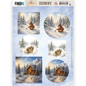 Scenery Push out - Berries Beauties - Good Old Christmas  BBSC10135 -