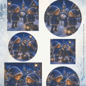 Scenery Push out - Berries Beauties - Blue Christmas Elfs 1 BBSC10143