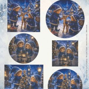 Scenery Push out - Berries Beauties - Blue Christmas Elfs 2 BBSC10144