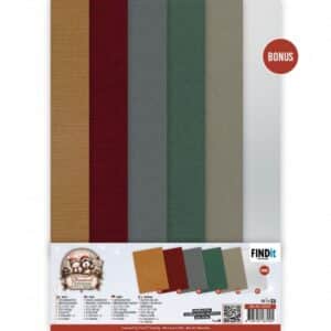 Linen Cardstock Pack - Berries Beauties - Whimsical Christmas - A4 BB-A4-10042
