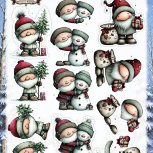 3D Cutting Sheet - Berries Beauties - Whimsical Christmas - Santa Claus CD12514