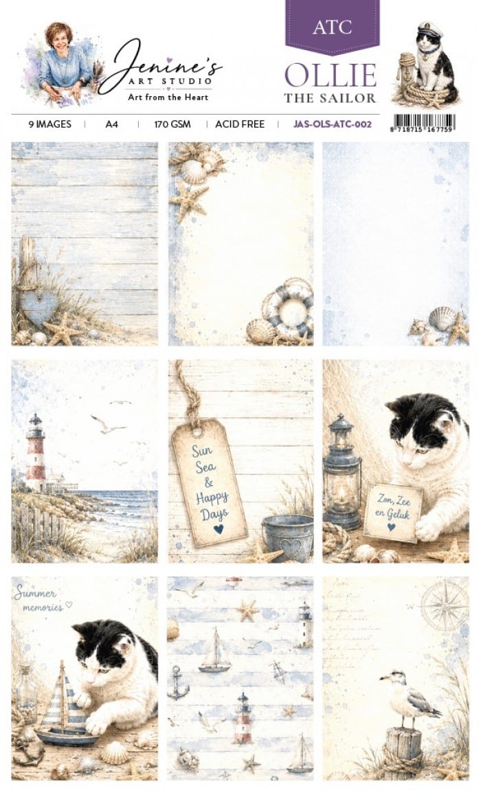 Jenine's Art Studio – Ollie the Sailor – ATC 002 JAS-OLS-ATC-002