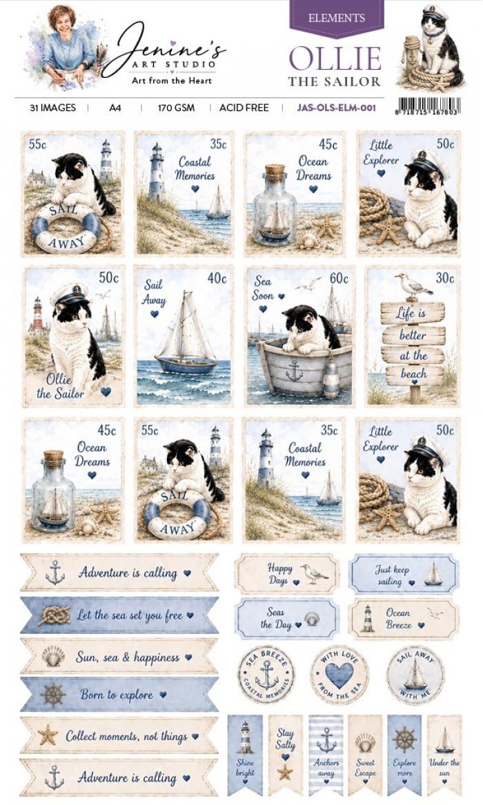 Jenine's Art Studio – Ollie the Sailor – Elements 001 JAS-OLS-ELM-001