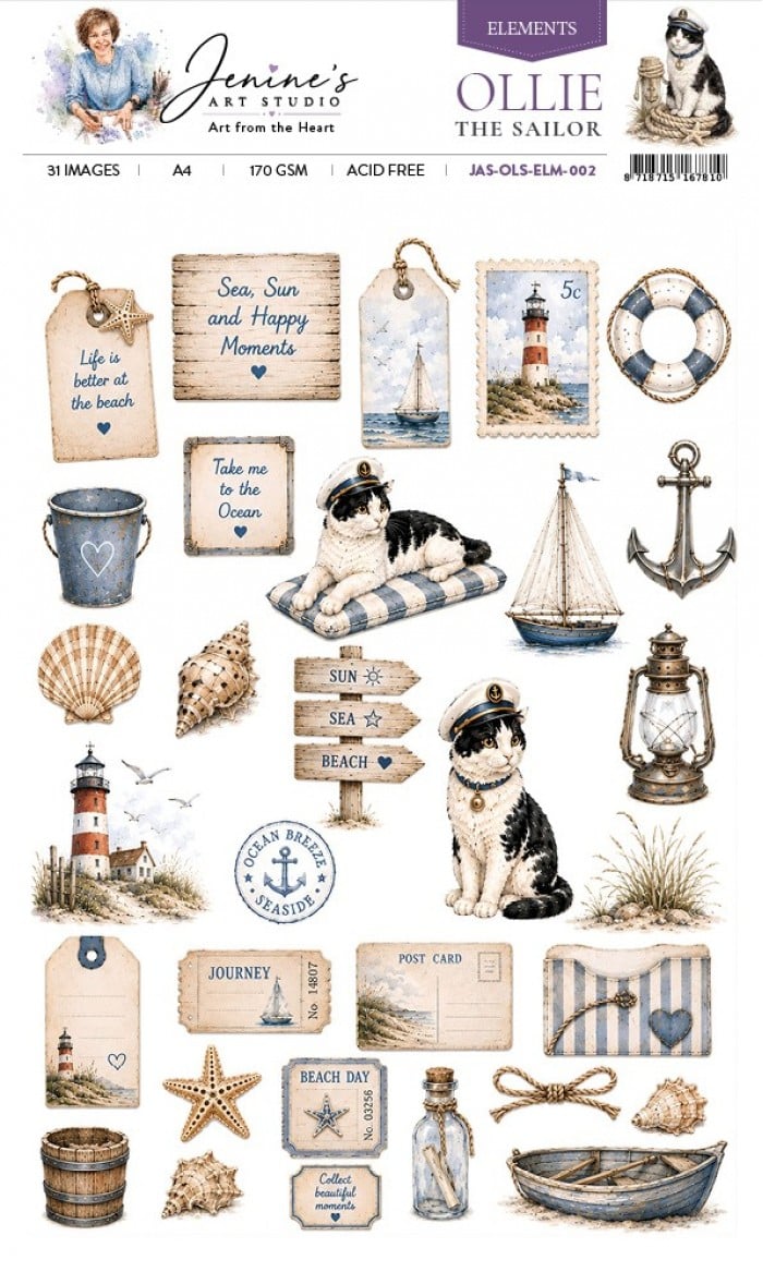Jenine's Art Studio – Ollie the Sailor – Elements 002 JAS-OLS-ELM-002