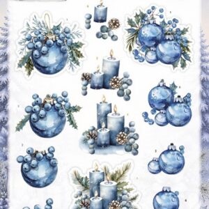 3D Pushout Sheet - Berries Beauties - Blue Christmas - Christmas Feelings SB11157