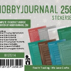Stickerset Hobbyjournaal 258 (Dies - Berries Beauties - Whimsical Christmas - Festive Forest) HJSTS14