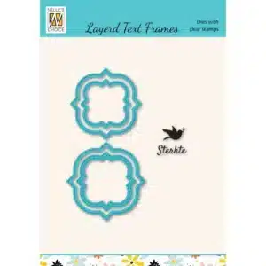 Nellie Snellen Layerd text frame met clearstempel LTCFS002