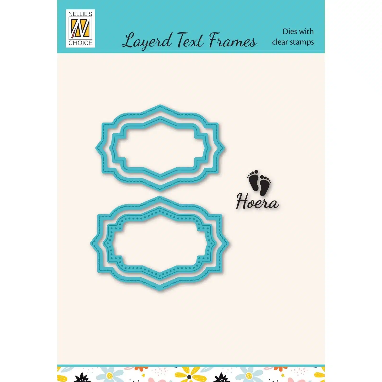 Nellie Snellen layerd text met clearstempel LTCFS005