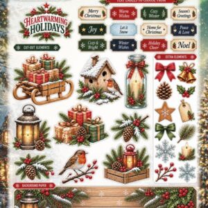 Berrie's Beauties- Build A Card - Good Old Christmas - Heartwarming Holidays BBBAC10004