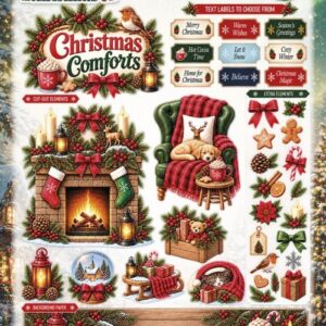 Berrie's Beauties- Build A Card - Good Old Christmas - Christmas Comforts BBBAC10006