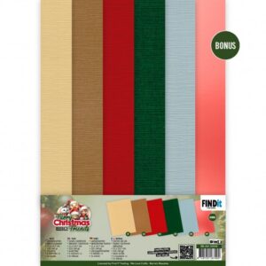 Linen Cardstock Pack - Berries Beauties - Furry Christmas Friends - A4 BB-A4-10044