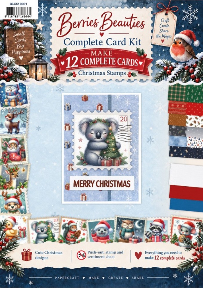 Berrie's Beauties - Complete Card Kit - Christmas Stamps Animals BBCK10001