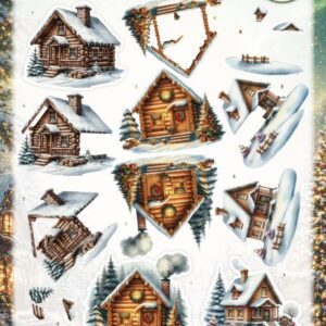 3D Cutting Sheet - Berries Beauties - Good Old Christmas - Houses CD12521