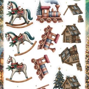 3D Pushout Sheet - Berries Beauties - Good Old Christmas - Christmas Toys SB11164