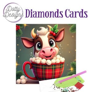 Dotty Designs Diamond Cards - Christmas Cocoa Cow DDDC1239