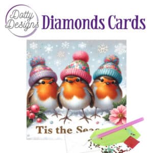 Dotty Designs Diamond Cards - Festive Robin Trio DDDC1240