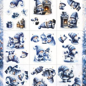 Cutting Sheet - Berries Beauties - Winter Gnome Wonders - Mini CD12549
