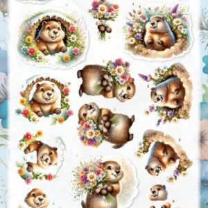3D Cutting Sheet - Berries Beauties - Groundhog - Spring Moments CD12540